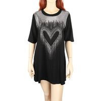 HEART OF THE CITY RHINESTONE T-SHIRT DRESS