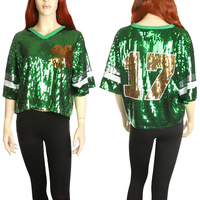 ST PATRICKS DAY SEQUIN CROP JERSEY