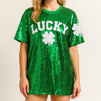 ST PADDYS THEME LUCKY SEQUIN JERSEY