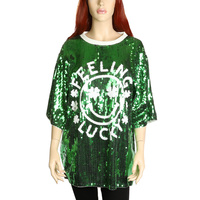 ST PADDYS THEME FEELING LUCKY SEQUIN JERSEY