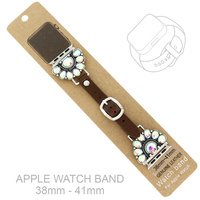 WESTERN FLORAL CRYSTAL CONCHO APPLE WATCH BAND