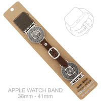 WESTERN FLORAL CONCHO APPLE WATCH LEATHER BAND