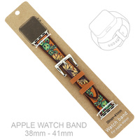 WESTERN CACTUS SUNFLOWER APPLE WATCH LEATHER BAND