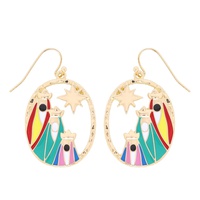 THREE KINGS WISE MEN CHRISTMAS EARRINGS