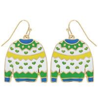 UGLY CHRISTMAS SWEATER EPOXY DANGLE EARRINGS