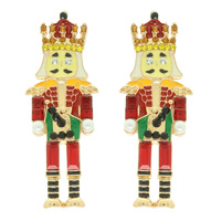 CHRISTMAS NUTCRACKER CRYSTAL EARRINGS