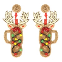 CHRISTMAS RUDOLPH'S CUP EARRINGS