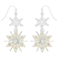 CHRISTMAS SNOWFLAKE DANGLE EARRINGS