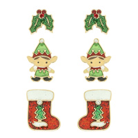 CHRISTMAS ASSORTED MULTI PAIR EARRING SET