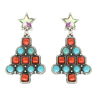 WESTERN CHRISTMAS TREE POST EARRINGS