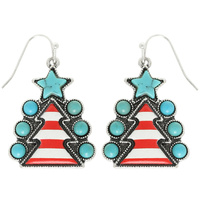 WESTERN CHRISTMAS TREE POST EARRINGS