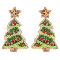 CHRISTMAS TREE POST EARRINGS