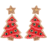 CHRISTMAS TREE POST EARRINGS