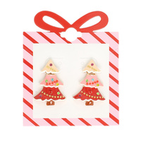 CHRISTMAS TREE POST STUD EARRINGS