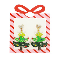 CHRISTMAS TREE POST STUD EARRINGS