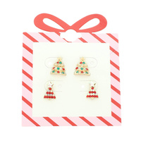 CHRISTMAS TREE STUD EARRING SET