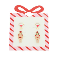 CHRISTMAS NUTCRACKER MARTINI EARRING SET