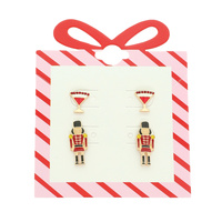 CHRISTMAS NUTCRACKER MARTINI EARRING SET