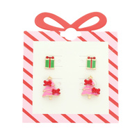 CHRISTMAS TREE AND PRESENT EARRING SET