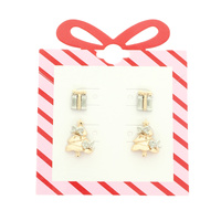 CHRISTMAS TREE AND PRESENT EARRING SET