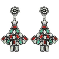 WESTERN CHRISTMAS TREE EARRINGS