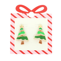 CHRISTMAS TREE STUD EARRINGS