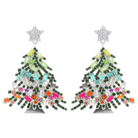 CHRISTMAS TREE POST DANGLE EARRINGS