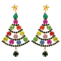CHRISTMAS TREE CRYSTAL EARRINGS