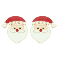 CHRISTMAS SANTA FACE STUD EARRINGS