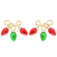 CHRISTMAS LIGHT BULB EARRINGS