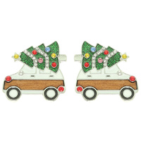 CHRISTMAS CAR TREE DELIVERY EARRINGS