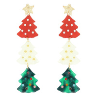 CHRISTMAS TREE MULTICOLOR POST EARRINGS