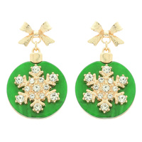 CHRISTMAS ORNAMENT SNOWFLAKE EARRINGS