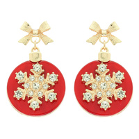 CHRISTMAS ORNAMENT SNOWFLAKE EARRINGS