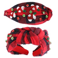 GINGHAM CHRISTMAS KNOTTED HEADBAND