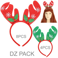 12 PACK CHRISTMAS REINDEER HEADBAND