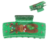 CHRISTMAS REINDEER HAIR CLAW CLIP