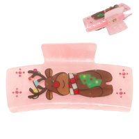 CHRISTMAS REINDEER HAIR CLAW CLIP