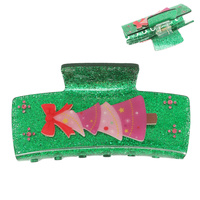 CHRISTMAS TREE HAIR CLAW CLIP