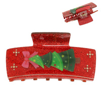 CHRISTMAS TREE HAIR CLAW CLIP