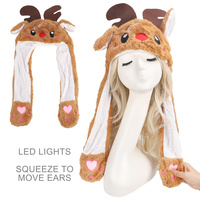 CHRISTMAS CHARACTER LED MOVABLE EARS HOLIDAY HAT