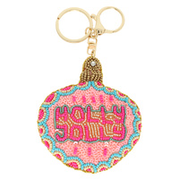 CHRISTMAS "HOLLY JOLLY" ORNAMENT KEYCHAIN
