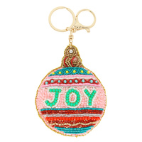 CHRISTMAS "JOY" TREE ORNAMENT CHARM KEYCHAIN