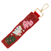 CHRISTMAS TREE TRIO JEWELED KEY CHAIN