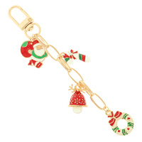 CHRISTMAS SANTA BAG CHARM KEYCHAIN