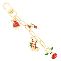 CHRISTMAS THEME BAG CHARM KEYCHAIN