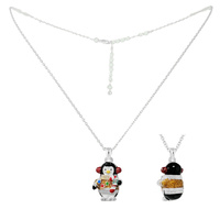 CHRISTMAS SWEATERED PENGUIN NECKLACE