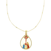 CHRISTMAS NATIVITY SCENE PENDANT NECKLACE
