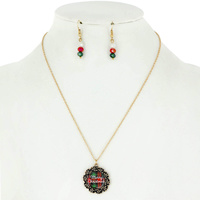 MERRY CHRISTMAS 18" BUBBLE NK SET