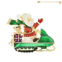 CHRISTMAS SANTA CLAUS BROOCH PIN